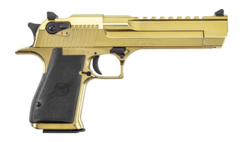 Magnum Research Desert Eagle Mark XIX 50 AE, 6" Barrel, 7+1, Gold / Black