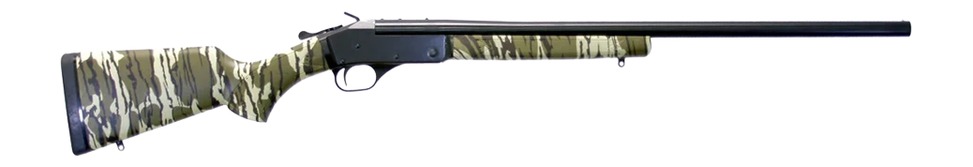 JTS Lonestrike break action shotgun with camo stock and 28 inch barrel