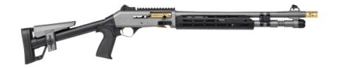 Panzer Arms M4 Speed Pro 12 Gauge, 18.5" Barrel, Gray / Gold