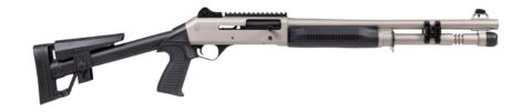Panzer Arms PAM4MTSFSS M4 Marine 12 Gauge, 18.5" Barrel, Nickel