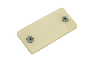 Flat Dark Earth ARCA adapter plate with two studs, top view