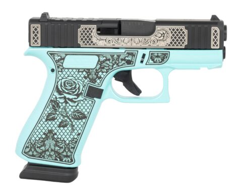 Glock 43X 9mm, 3.41" Barrel, 15+1, Engraved Two-Tone