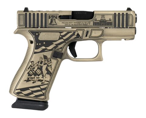 Glock 43X 9mm, 3.41" Barrel, 15+1, Bronze Engraved