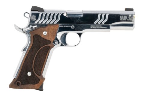 Dickinson Adam 45S Olympia 1911 45 ACP, 5" Barrel, 8+1, Stainless / Silver