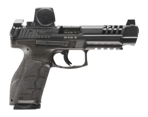 HK VP9A1 L 9mm, 5" Barrel, 10+1, Black with Vortex Defender-ST Optic