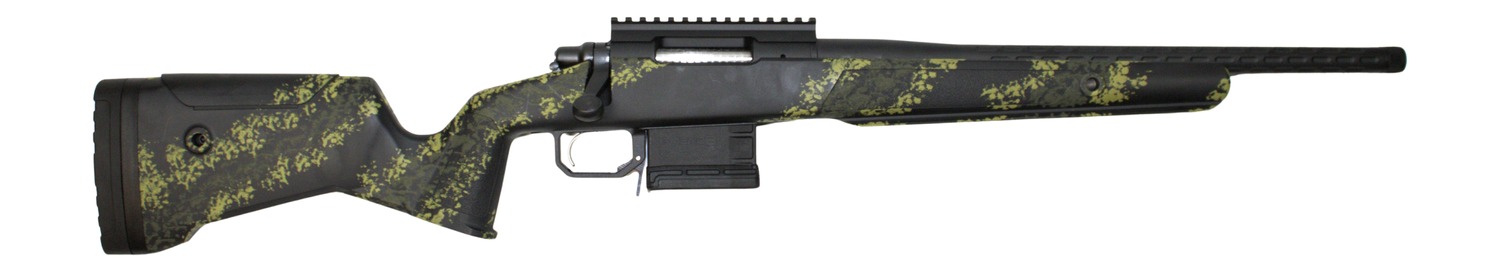 Great Lakes Firearms GL700 bolt-action rifle with lichen camo stock and black barrel