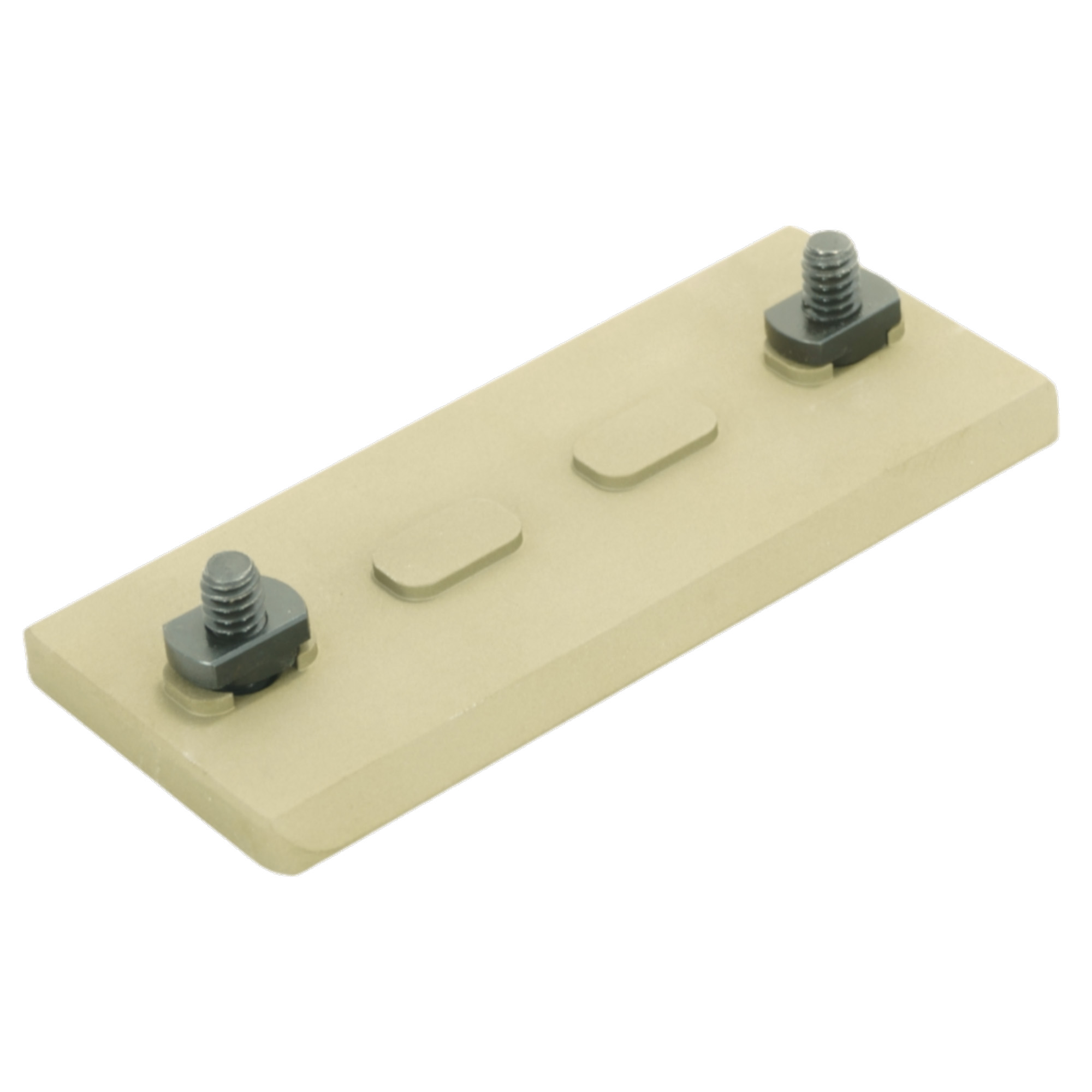 Amend2 M-LOK to ARCA adapter in Flat Dark Earth with two T-nut studs