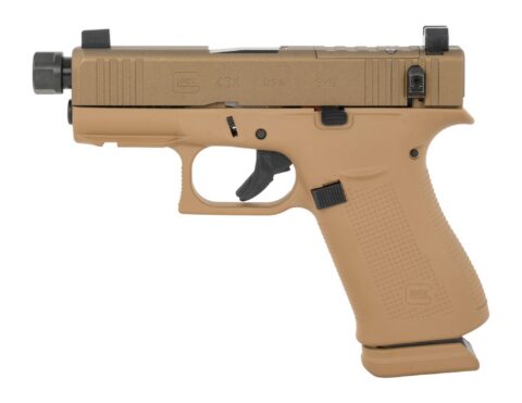 Glock 43X 9mm, 3.41" Barrel, 15+1, FDE / Tan