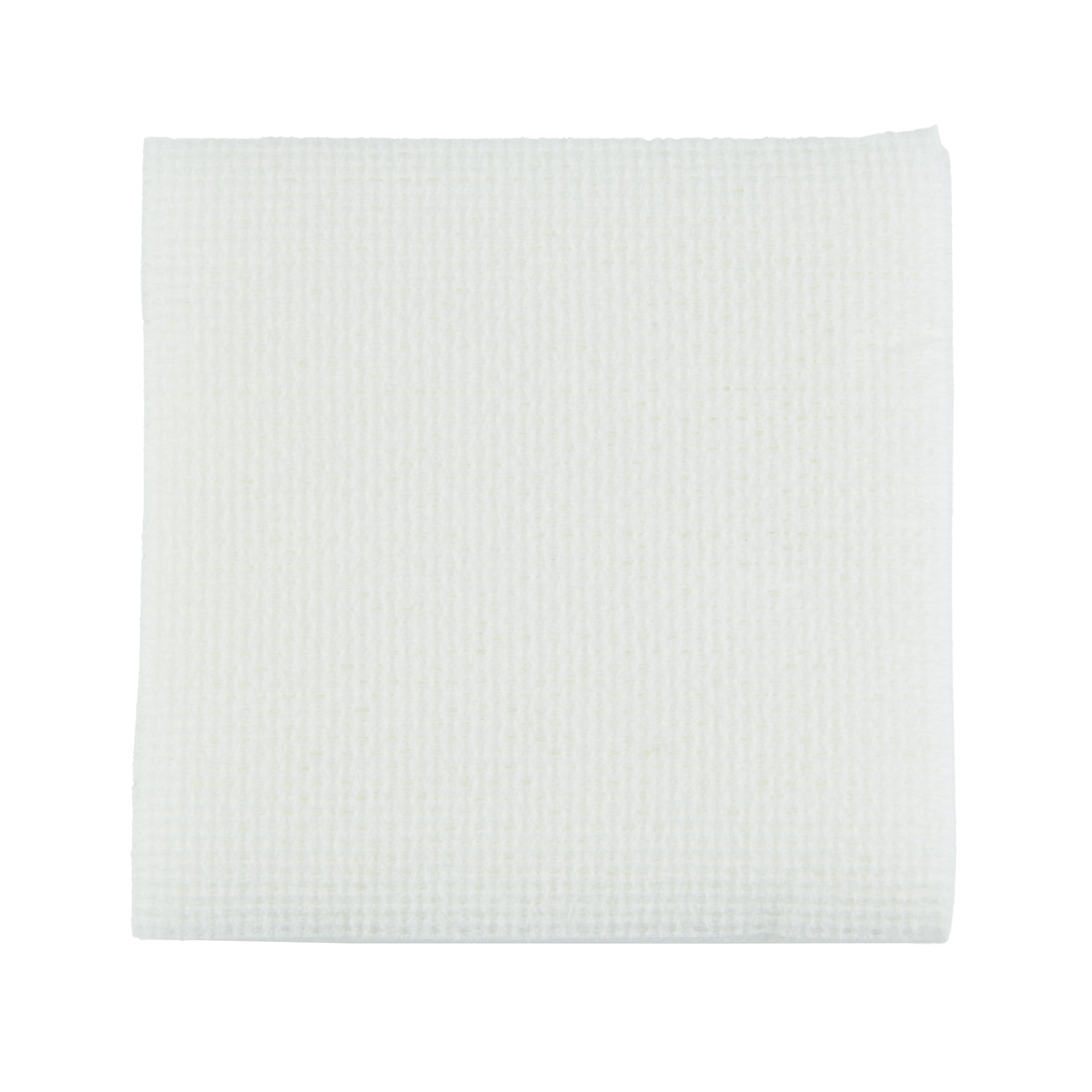 Single white square cleaning patch on a white background