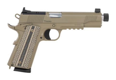 Tisas 1911 Duty 45 ACP, 5.50" Barrel, 8-Round, Flat Dark Earth