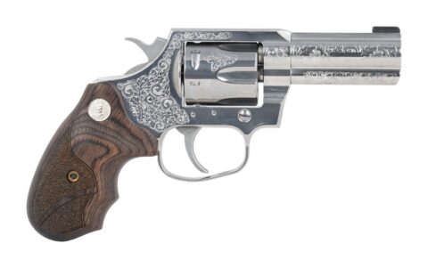 Colt King Cobra .357 Magnum, 3" Barrel, 6-Round, Engraved Stainless