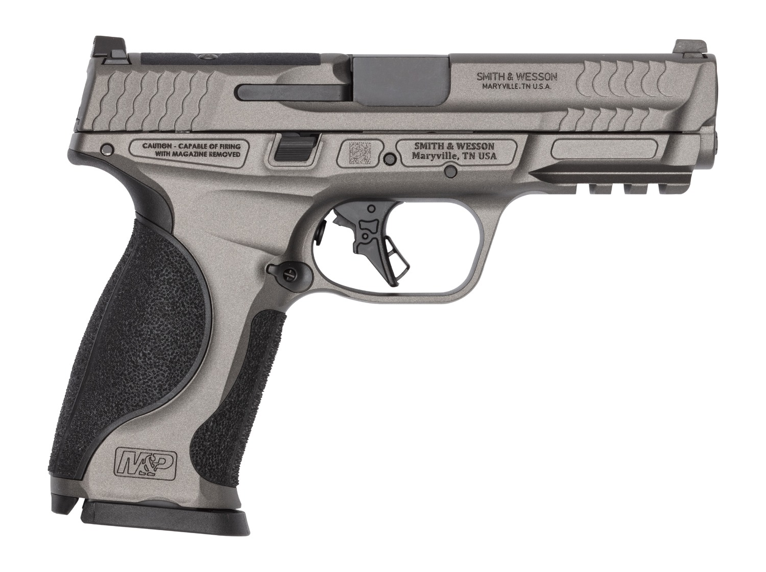 Smith & Wesson M&P9 M2.0 Metal pistol with gray finish, right side view