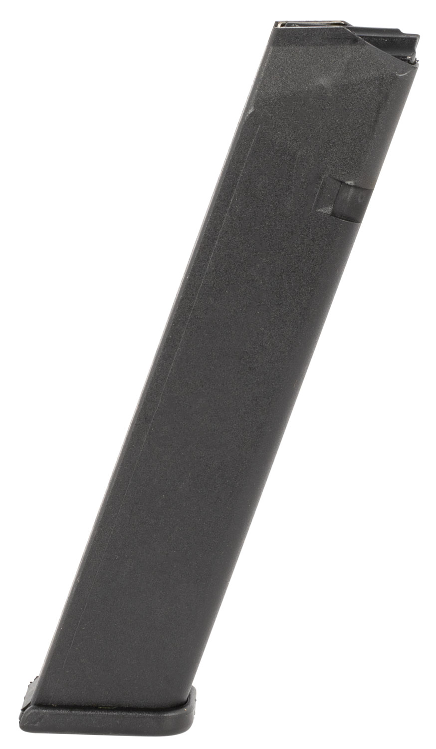Black polymer ProMag 25-round 9mm magazine, angled view