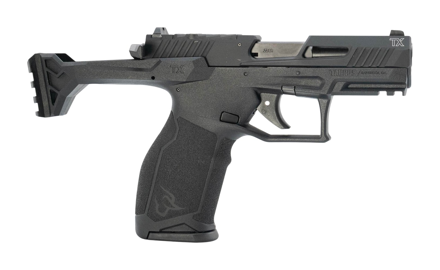 Taurus TX22 Gen 3 .22 LR pistol in black with polymer frame and optic-ready slide