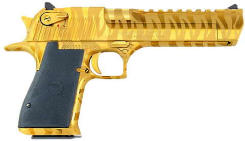Magnum Research Desert Eagle .50 AE, 6" Barrel, 7+1, Gold Tiger Stripes