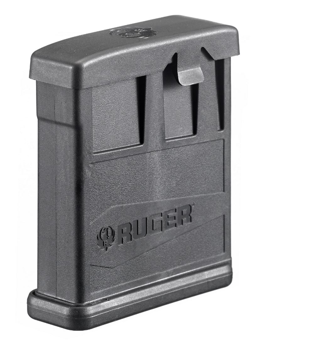 Ruger AI-style 10-round black polymer magazine with Ruger logo
