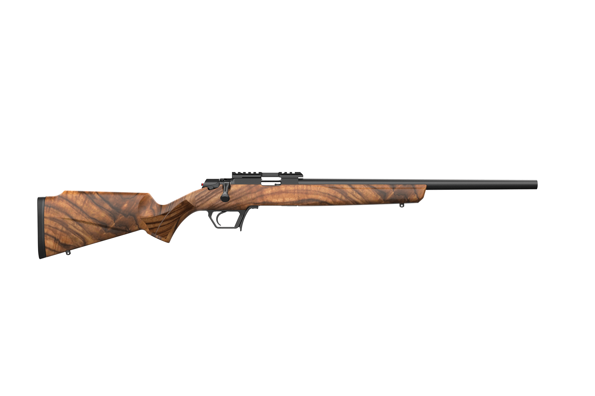 Retay Asend 22 LR bolt-action rifle with black barrel and walnut stock