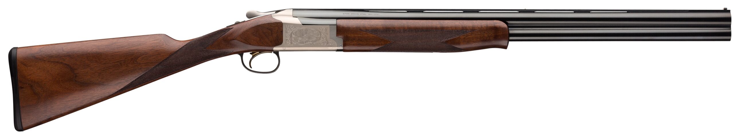 Browning Citori 725 over/under shotgun with blued barrels and engraved receiver, walnut stock