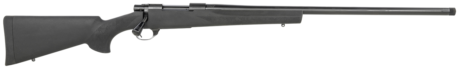Howa 1500 bolt-action rifle with black synthetic stock and threaded barrel