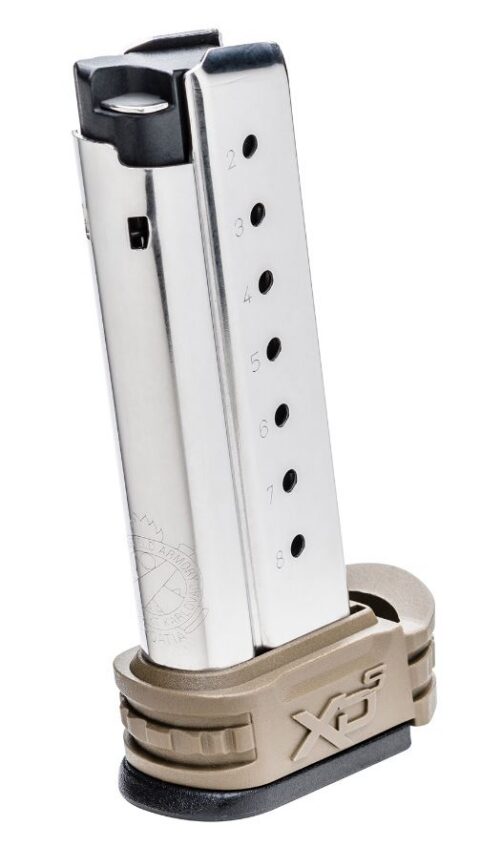 Springfield Armory XD-S 9mm 8-Round Magazine, FDE Sleeve