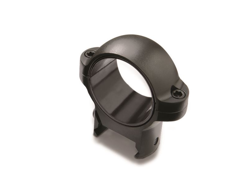 Black 30mm high scope ring set with side clamp screws