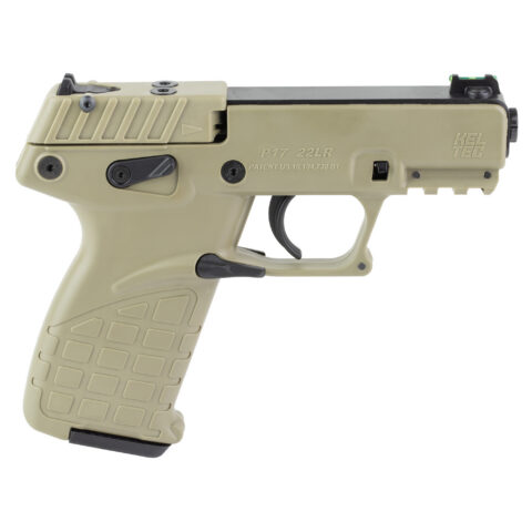 Kel-Tec P17 .22 LR, 10-Round, Black / Tan, Threaded Barrel