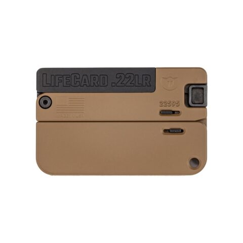 Trailblazer LifeCard .22 LR Single Shot, Credit Card Size, Black/Brown