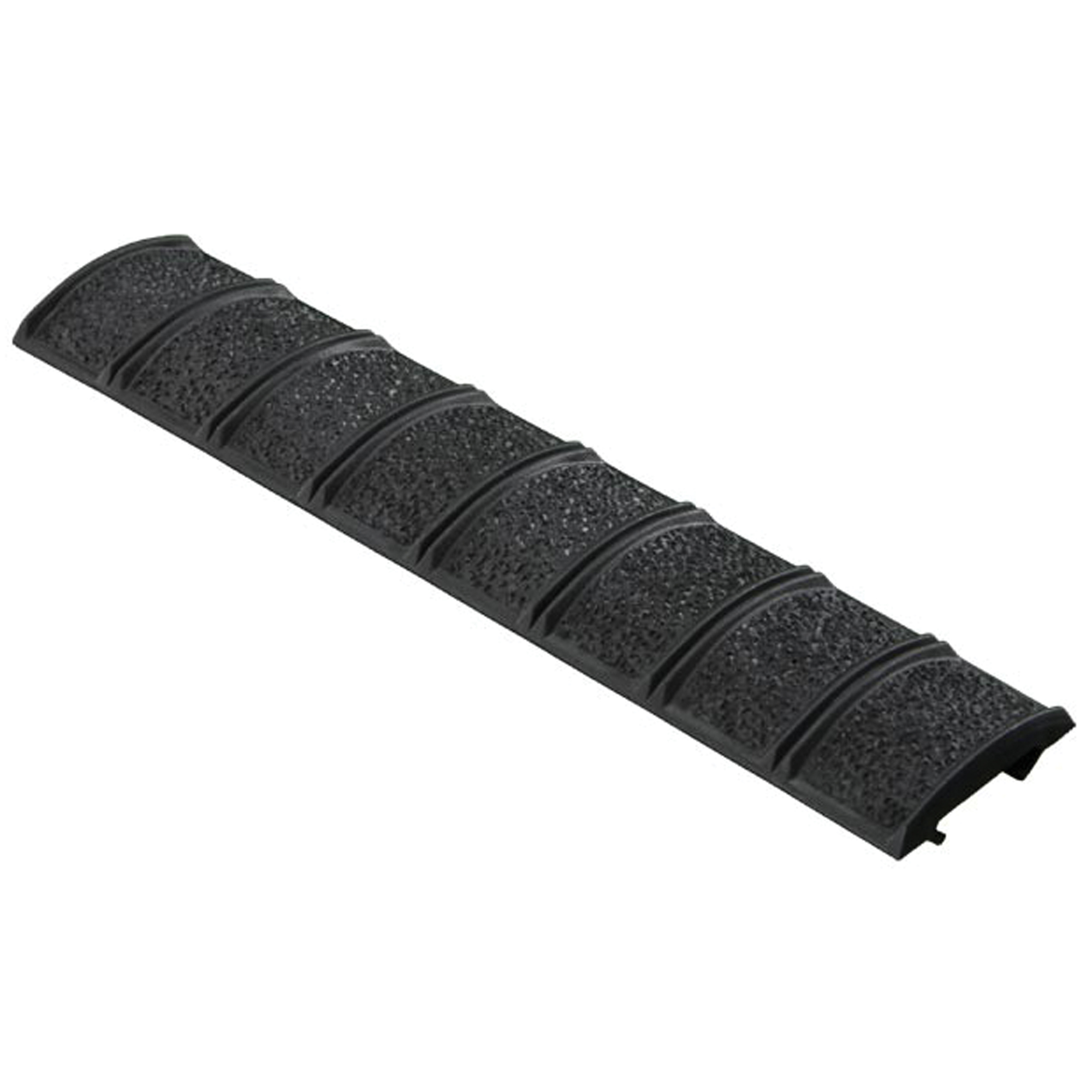 Black Magpul XT rail texture panel with textured grip surface and ribbed edges