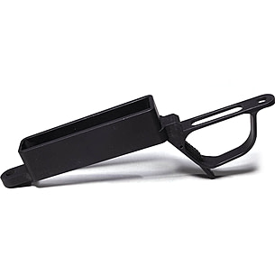 Black Christensen Arms DBM bottom metal for short action rifle, shown alone