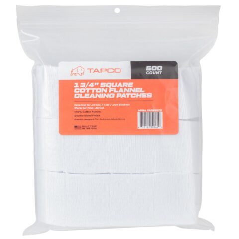 Tapco 1.75" Square Cotton Flannel Cleaning Patches, 500 Count