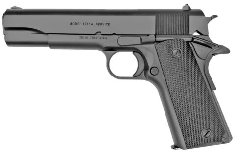 Tisas 1911A1 Service 9mm, 5" Barrel, 7+1, Black Cerakote