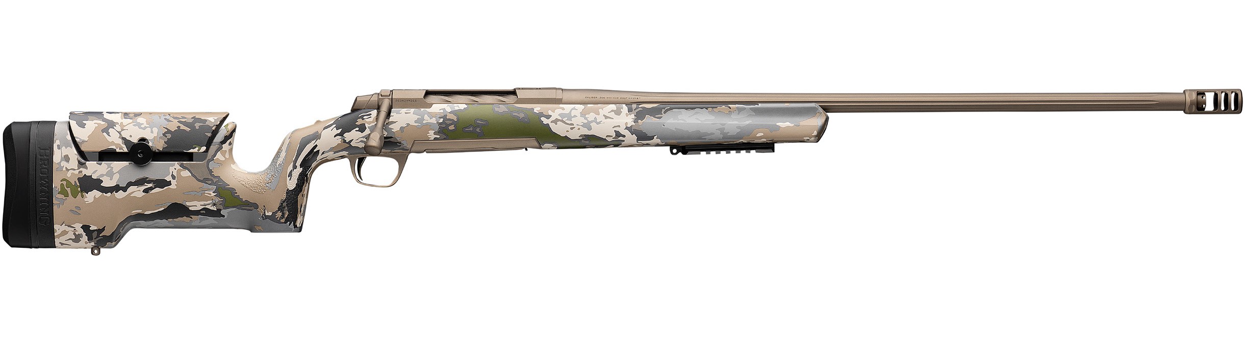 Browning X-Bolt 2 HC MAX bolt-action rifle with Ovix camo stock and smoked bronze barrel